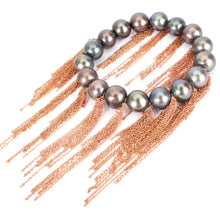 Pearl & Chain Fringe Stretch Bracelet