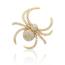 Large Single Diamond Spider Stud Earring
