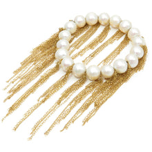 Pearl & Chain Fringe Stretch Bracelet