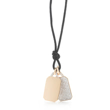 Gold Diamond Tablet Pendant (Engravable)