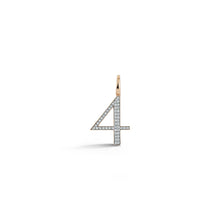 Woolf Diamond Initial & Number Charm
