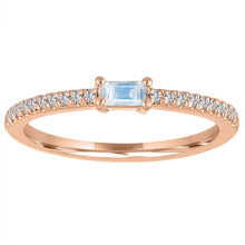 The Julia Birthstone Single Gemstone Baguette Stacking Ring