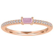The Julia Birthstone Single Gemstone Baguette Stacking Ring