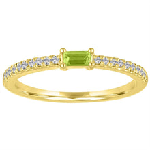 The Julia Birthstone Single Gemstone Baguette Stacking Ring