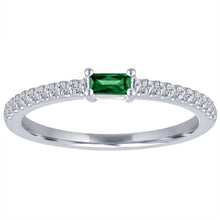 The Julia Birthstone Single Gemstone Baguette Stacking Ring