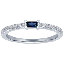 The Julia Birthstone Single Gemstone Baguette Stacking Ring