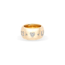 Good Luck Diamond Barrel Cigar Band Ring