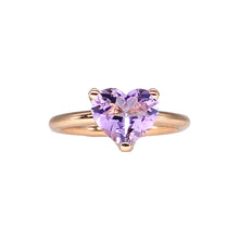 Rose de France Heart Solitaire Ring