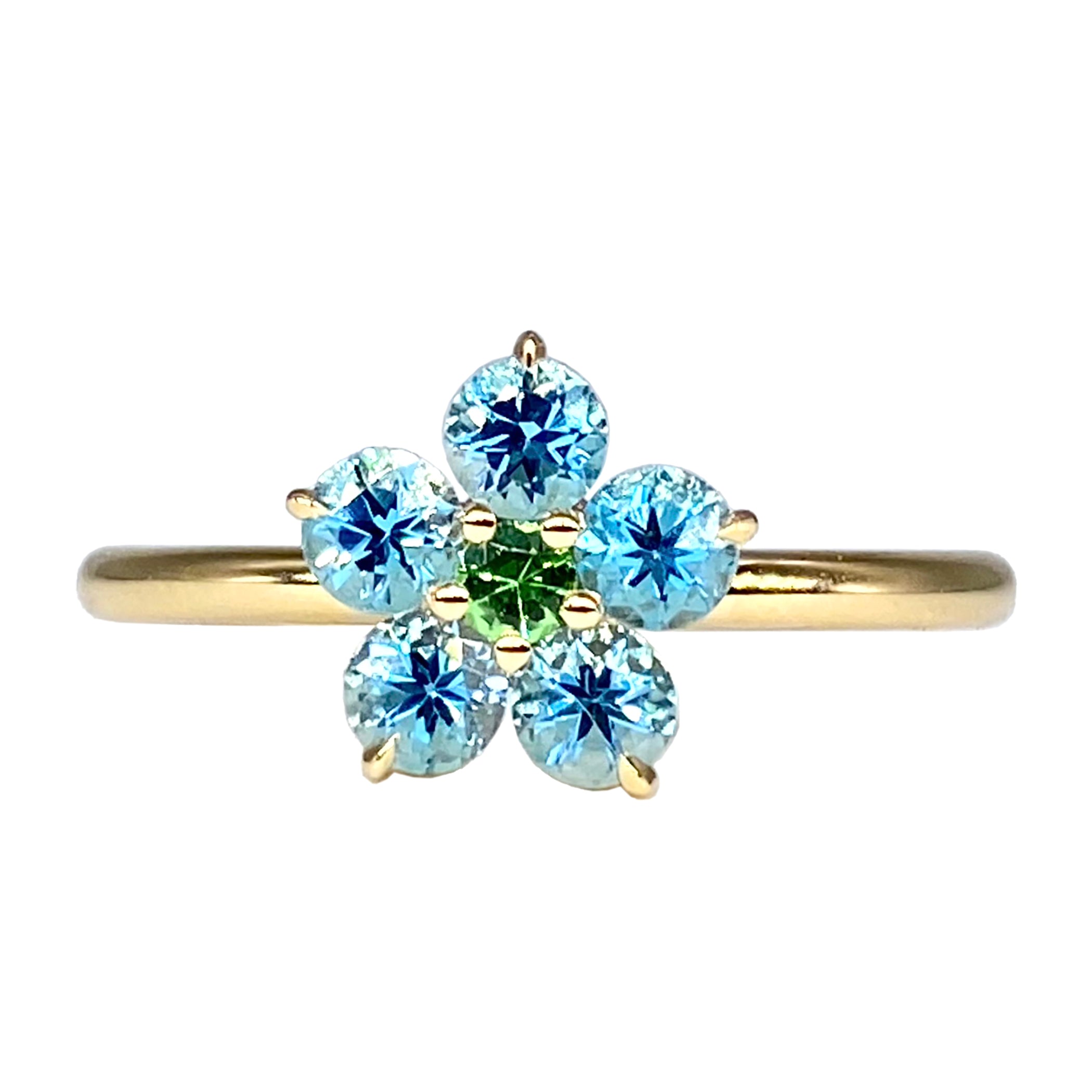 Medium Round Floral Stacking Ring