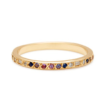 Ombre & Diamond Baguette Organic Eternity Band Ring