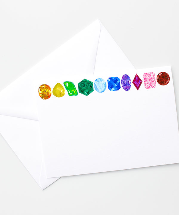rainbow gemstone stationary
