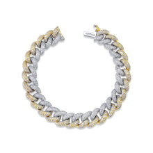 Two-Tone Pave Diamond Link Bracelet