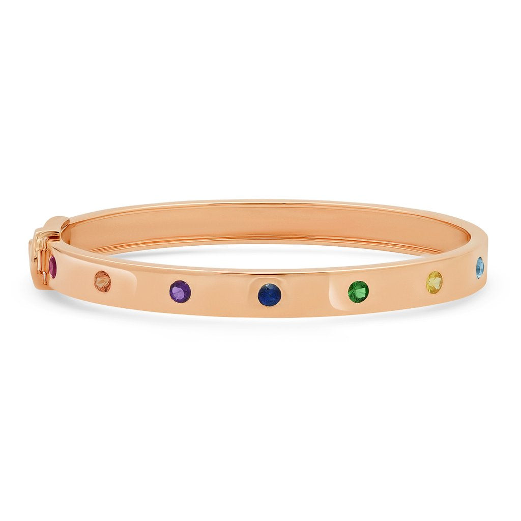 Multi Colored Round Rainbow Bangle – Milestones by Ashleigh Bergman