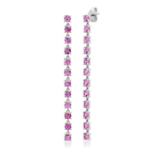 Round Gemstone Link Earrings