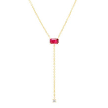Ruby Lariat Necklace