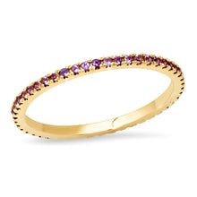 Micro Gemstone Eternity Band Ring