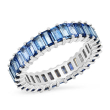 Sapphire Vertical Baguette Eternity Band Ring