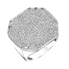 Jumbo Pave Octagon Signet Ring
