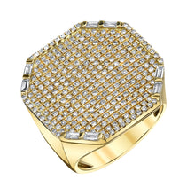 Jumbo Pave Octagon Signet Ring