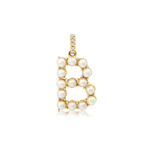 Akoya Pearl Initial Charm Pendant