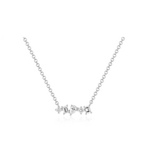 Multi Faceted Mini Diamond Bar Necklace