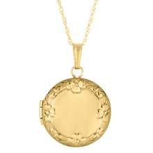 Sweet Gold Floral Locket Necklace