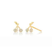 Diamond Mini Cherry Stud Earrings