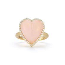 Alana Large Semiprecious Heart Ring with Diamonds