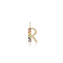 Puffy Gemstone Letter Charm