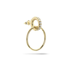 Petite Vita Pave Diamond Hoop Stud Earrings