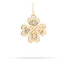Good Luck Diamond Clover Charm with Enhancer
