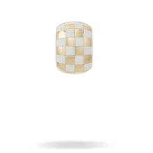 White or Black Ceramic Checkerboard Big Bead