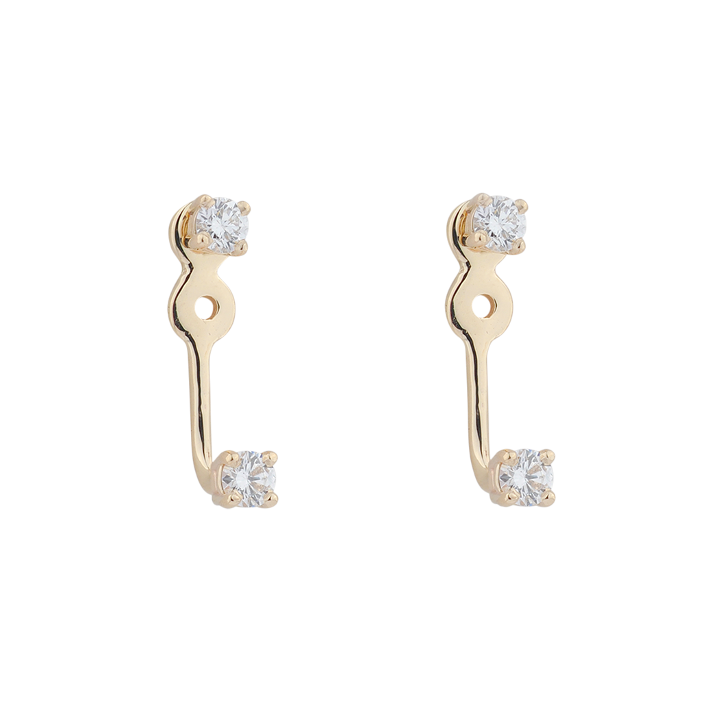 Diamond Floating Jacket Earrings