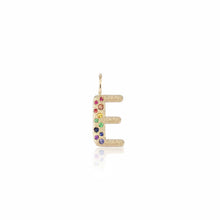 Puffy Gemstone Letter Charm