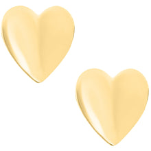 Classic Puffy Heart Children's Safety Screw Back Stud Earrings