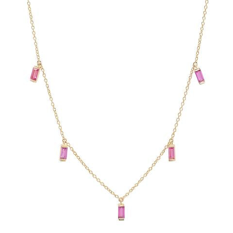 Gemstone Baguette Necklace