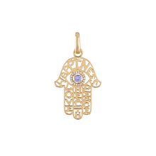 Hamsa Pendant Charm with Script