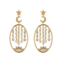 Diamond or Sapphire Galaxy Drop Earrings