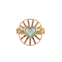 Opal & Sapphire Nesting Ring Set