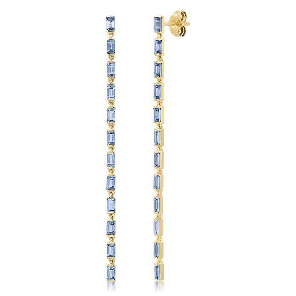 Eriness Baguette Link Earrings