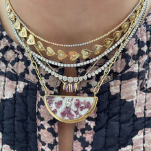 floating hearts necklace