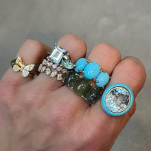 One of a Kind Jumbo Gumdrop Three Stone Cabochon Ring