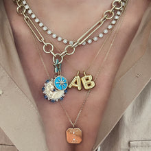 Small Mother of Pearl or Turquoise Compass Charm