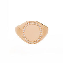 Jumbo Diamond Signet Ring
