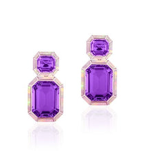 Limited Edition Melange Emerald Cut Drop Earrings
