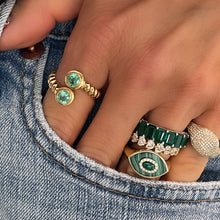 Malachite & Diamond Evil Eye Statement Ring