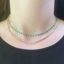 Pretty in Pink Sapphire Tennis Necklace