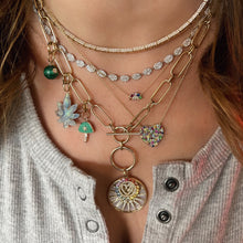 Pave Peas in a Pod Oval Tennis Necklace