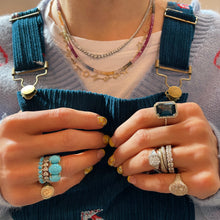 Single or Triple Strand Multi Color Semi Precious Beaded Necklace