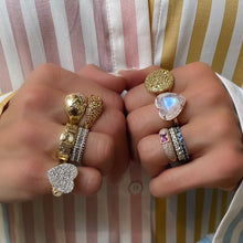 Ombré Sapphire Sunburst Cocktail Ring